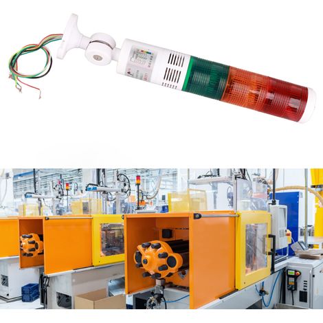 Panneau lumineux de signalisation LED tricolore multicouche, pliable, pour machines-outils, 24 V CC (1/5)