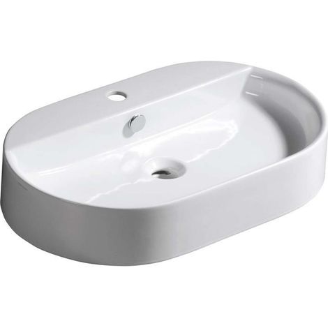 Sapho Kerasan Ring - Lavabo da appoggio, 65x12x40 cm, bianco 028501 (1/4)