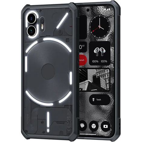 Funda para iPhone 2, híbrida anticaída, negra (1/5)