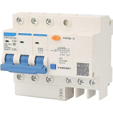 Disjoncteur différentiel 400 V/40 A DZ47LE-63 C40 3P