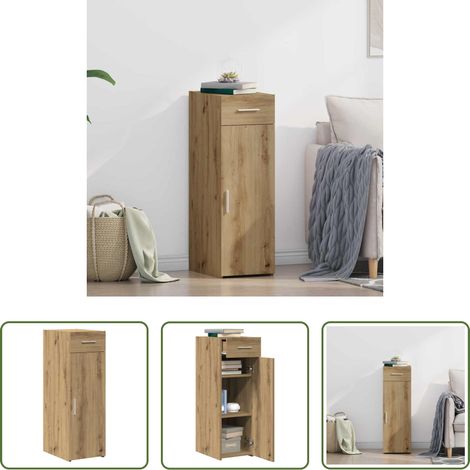 Schubladen - Sideboard mit Schubladen Artisan-Eiche 30 x 42,5 x 93 cm (1/5)