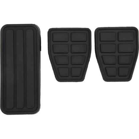 Kit de plaquettes de pédale d'accélérateur et de frein d'embrayage 3 pièces – Caoutchouc noir – Remplacement pour transporteur T4 1990-2003 (1/5)