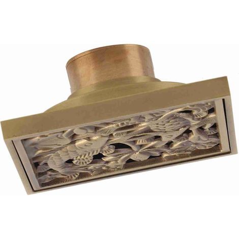 Desagüe de cobre antiguo para baño y ducha, 10 cm (n.º 4) – desagüe con filtro para cabello. (1/5)