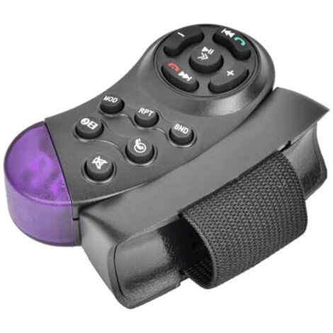 Télécommande universelle sans fil à 11 boutons pour volant de voiture, compatible avec les lecteurs CD, DVD et MP5.-AquaForge (1/4)
