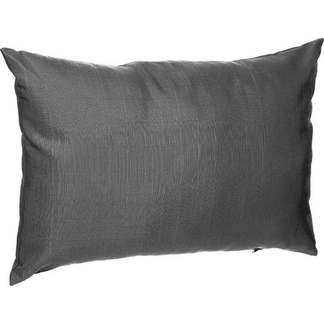 Hesperide – Coussin d'extérieur 50 x 30 cm – Tissu déperlant anti-UV – Confort optimal pour canapés et fauteuils de jardin – Couleur ardoise (1/5)