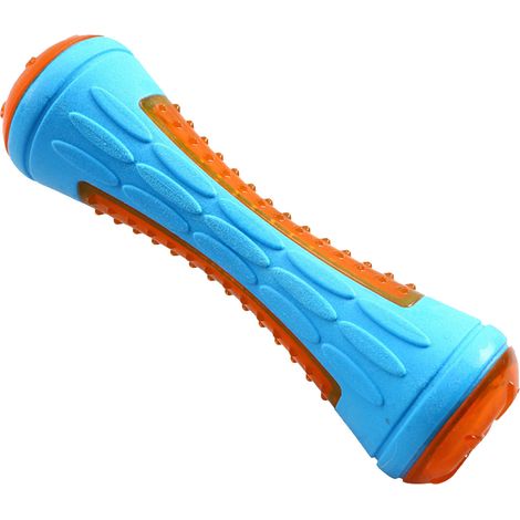 Knochenförmiges Hundespielzeug, bissfest, zur Zahnreinigung, mit schwimmenden und automatischen Geräuschen, ideal für kauende Haustiere. (1/5)