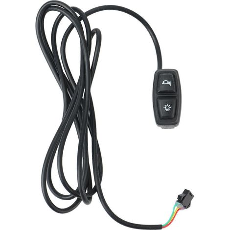 Interrupteur d'éclairage et de klaxon pour vélo électrique : permet de contrôler l'allumage/l'extinction du phare et du feu arrière. Accessoires pour vélo électrique. Interrupteur uniquement. (1/5)