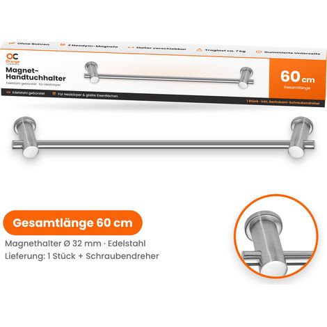 60 cm Edelstahl Handtuchhalter Magnet Befestigung Heizkörper Magnethalterung Heizung (1/5)