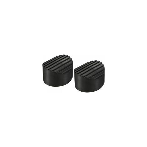 Tappetino antiscivolo per piedini di scala, diametro interno 85 mm, rotondo, in gomma, per scale telescopiche, accessori, copri-cuscino per la protezione della scala, nero, 2 pezzi