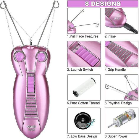 Épilateur facial électrique pour femmes, épilateur de beauté pour femmes, épilation au fil, rasoir facial (1/4)