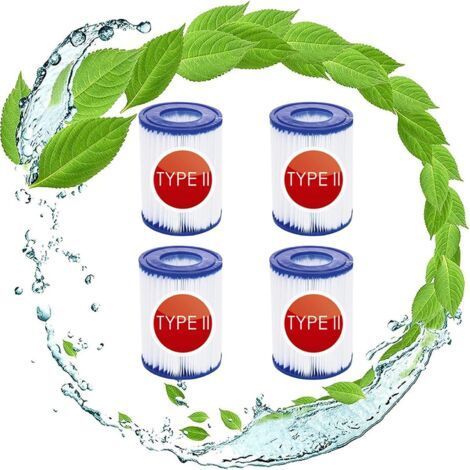 Ersatzfilterkartuschen für Bestway 58094 Typ II, Bestway 58383 Typ II Filterreinigungskartusche, Kartuschenfilter für Bestway Typ II Poolpumpe (4er-Pack) (1/5)