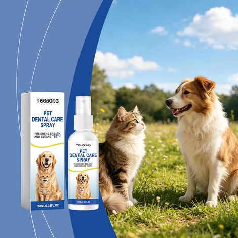 Das Mundspray für Haustiere reinigt sanft die Zähne und entfernt Gerüche. Für die tägliche Reinigung von Katzen und Hunden – 100 ml -- DE (1/5)