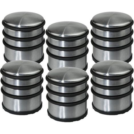 Stop Porte Sol - Lot de 6 Stop-Portes - en Acier Inoxydable- Solide & Pratique (INOX) (1/4)