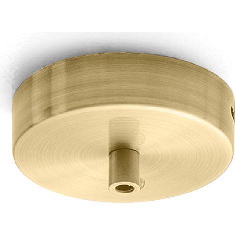 Rosace ronde en métal Alice en laiton IP20 pour suspensions - Pied de plafond moderne, connexion centrale, installation facile