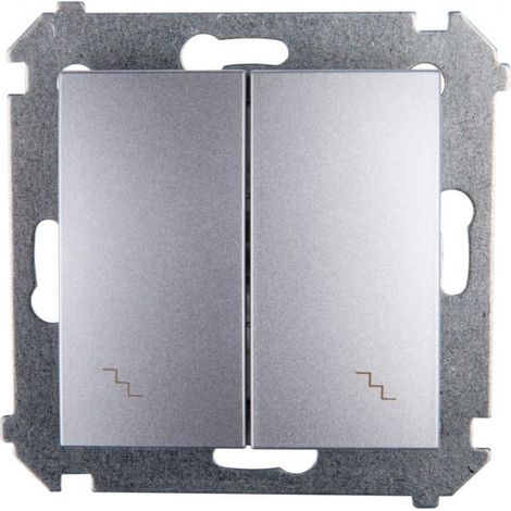 Raccord d'escalier double Simon 54, argent mat DW6/2.01/43