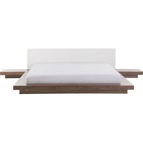 Waterbed Faux Leather ZEN 180 x 200 cm (EU Super King) Brown Ash Wood (1/5)