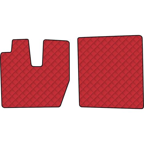 Coppia tappeti in Skeentex - Rosso - compatibile per Iveco S-Way (06/24)
