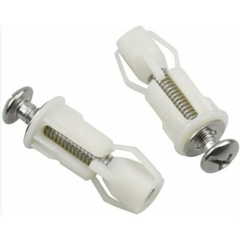 2pcs Vis D'expansion pour Couvercle de Toilette Fixation Abattant WC Vis pour Lunette Toilette Ensemble de Fixation Pièces de Rechange pour Couvercle de Toilette (1/5)