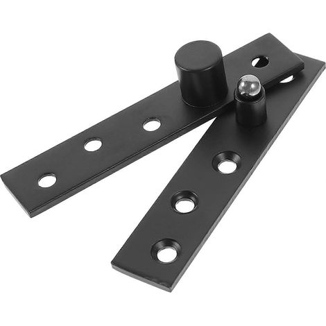 Charnière pivotante invisible pour porte de placard, rotation à 360°, acier noir (1/5)