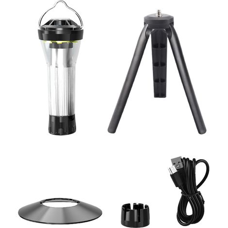 Lampada da campeggio magnetica con ricarica USB-C, lanterna LED da 100 lm per escursionismo e arrampicata (1/5)