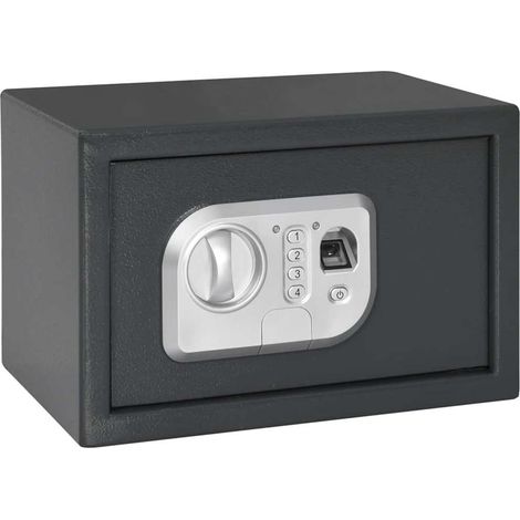 Digitaler Safe mit Schloss Dunkelgrau 31 x 20 x 20 cm Stahl