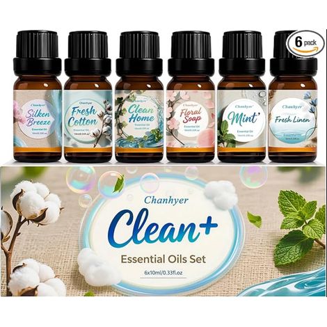 Coffret d'Huiles Essentielles Coton Menthe Poivrée Parfum Savon pour Diffuseur Parfum d'Ambiance à la Maison (1/5)