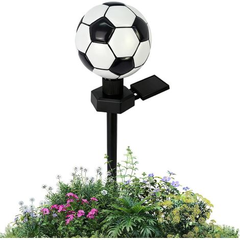 Lampes solaires pour piquets de football, étanches, décoratives et lumineuses, idéales pour le football en extérieur (1/5)