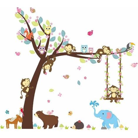 Stickers muraux animaux pour chambre d'enfant, chambre de bébé, Livi (1/4)