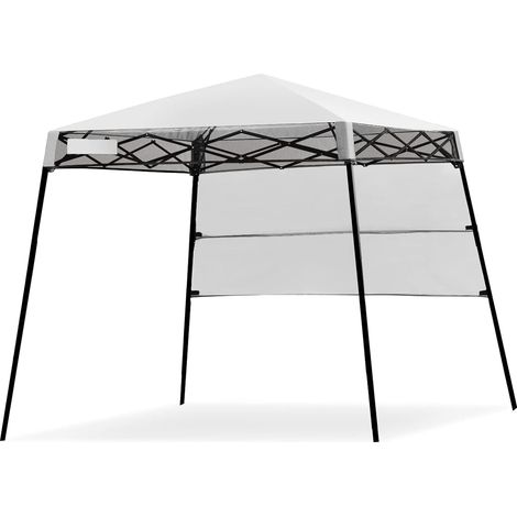 COSTWAY Carpa de Exterior Apertura Automática con Patas Inclinadas 181 x 181 cm/Carpa de Protección Solar, Carpa Portátil y Liviana con Bolsa (Blanco) (1/5)