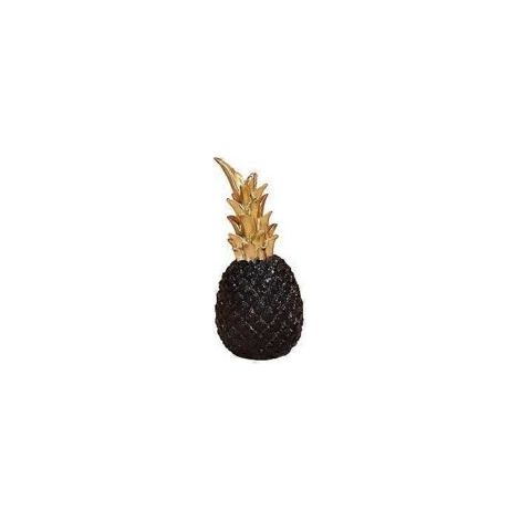 Decorazione a forma di ananas dorato in stile contemporaneo, statua in resina con base antiscivolo per interni raffinati - Crezuo