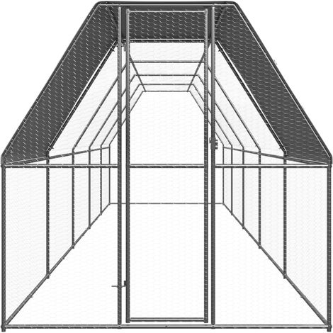 Maison Exclusive - Pollaio da Esterno 2x10x2 m in Acciaio Zincato