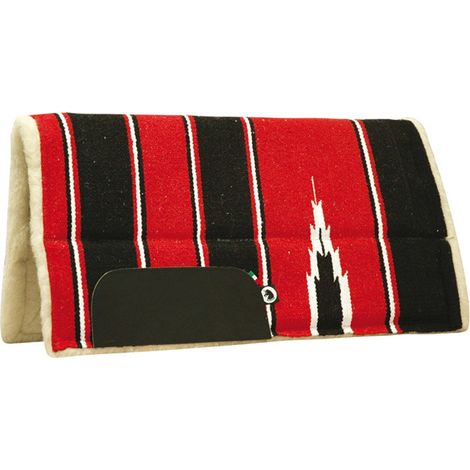 Bleu Noir Rn1-Lti - Sous-siège western pour poneys en tissu et fourrure synthétique