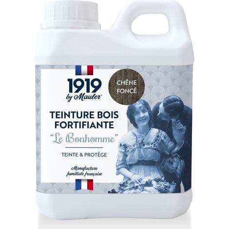 Teinture meuble et parquet bois - 1L Chêne Foncé - Qualité air A+ - Teinture Le Bonhomme 1919 by Mauler