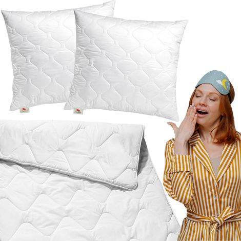 Edredón antialérgico para todo el año + 2 almohadas 70x80 (1/5)