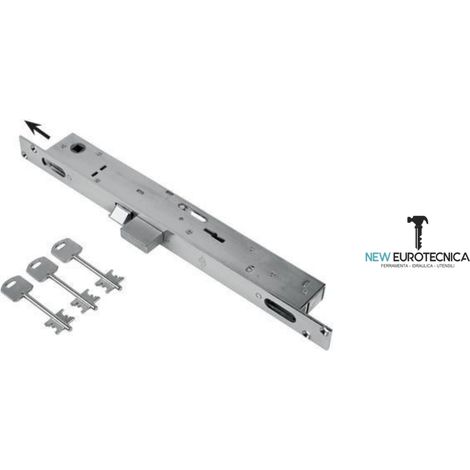 SERRATURA MONTANTE INFILARE 6603 FEB - B.Q NICH F.MM 25 DM M2 TRIPL+SCR+Q8 E.MM 23 - 1 pezzo (1/4)