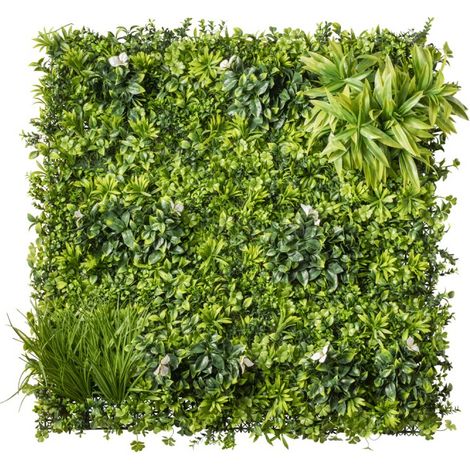 Easycloture – Mur végétal artificiel 1m x 1m – Liseron – Résistant aux UV et à l'eau – Pour jardins, terrasses et balcons