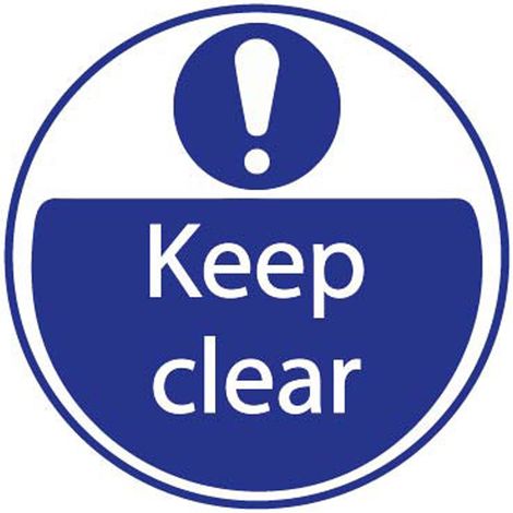 Panneau de sécurité incendie, Keep Clear, texte en Anglais, Vinyle ( Prix pour 1 )