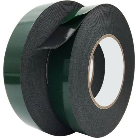 Extra Strong Double-Sided Adhesive Tape, 2 Rolls of Powerful Double-Sided Foam Tape for Durable Mounting, Suitable for the Automotive Industry and Moldings (20mm x 10m) (1/5)