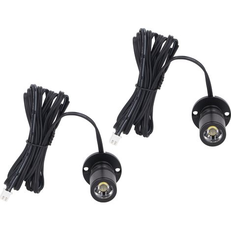 Mini projecteur à intensité variable 5V LED 1 à 2 spots avec variateur pour vitrine à bijoux porche lumière noire chaude