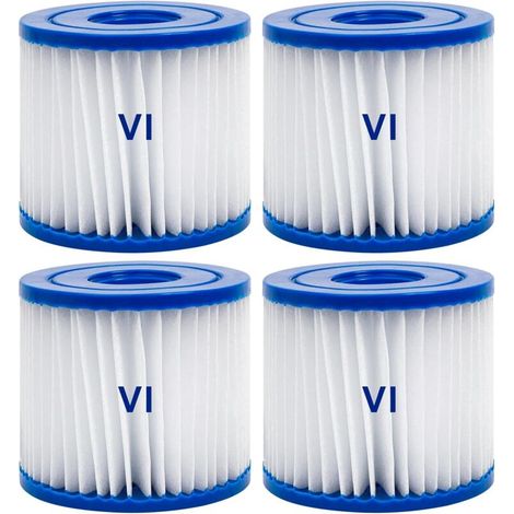 Lot de 4 filtres de Type VI pour Spa et, Filtre VI Cartouche pour Bestway Lay-Z-Spa, Filtres de Type VI pour Spa (1/4)