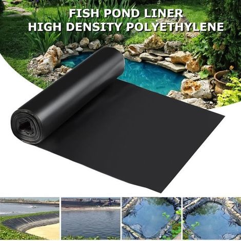 (Schwarze) Teichfolie 4,5 x 5 m – 0,12 mm dick – PVC – Wasserdichte Membran für Teiche, Stauseen und Fischzucht