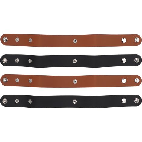 4 étuis en cuir pour fouets, coloris noir et marron, fabriqués à la main, pour l'équitation. (1/5)
