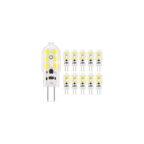 G4 LED 1.5W Ampoule, 120LM, AC/DC 12V Ampoules d'éclairage équivalent à 20W halogène, Lumière du jour 6000K, Non dimmable, remplacement pour hotte et lusture, Lot de 10 [Classe énergétique E] H587