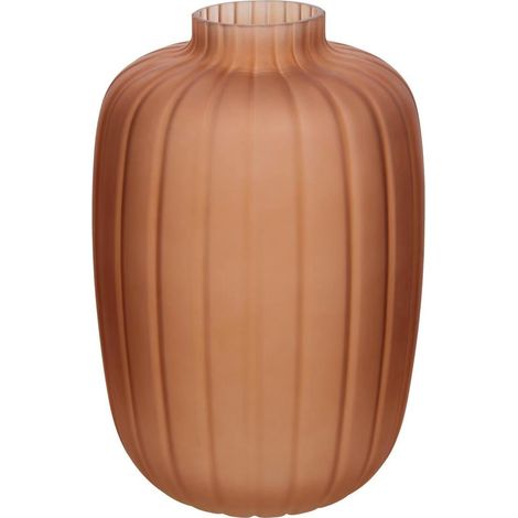 Vase en Verre Fumé "Tigy" 30cm Ambre