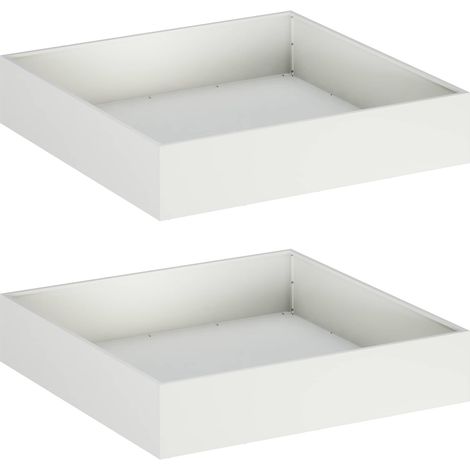 Maison Exclusive - Cache-pot de jardin 2 pc Blanc 80 x 80 x 20 cm (1/5)
