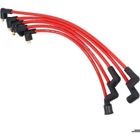 Fils De Bougies D Allumage - 8 Mm - Rouge - Silicone Haute Temperature - Pour Mgb 1800 Cc - Lot De 5 (1/5)