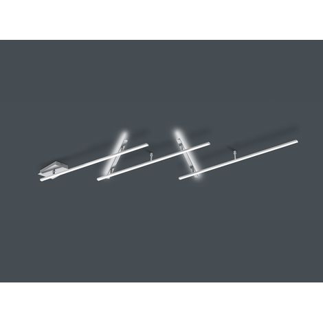 LED Deckenschiene INDIRA Silber schwenkbar bis 245cm breit