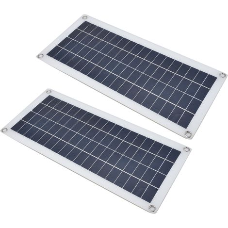 Kit de chargeur de batterie d'urgence avec panneau solaire photovoltaïque monocristallin en silicium 2x10W pour camping-car ou bateau
