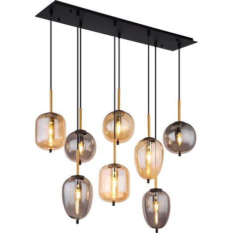 Globo - hängeleuchte - Blacky - schwarz - glas - große