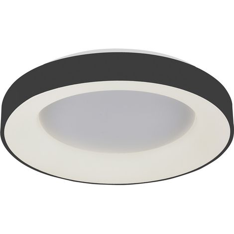 Italux Giulia - Moderna lámpara de techo LED empotrada en negro, blanco cálido 3000K 2200lm (1/2)